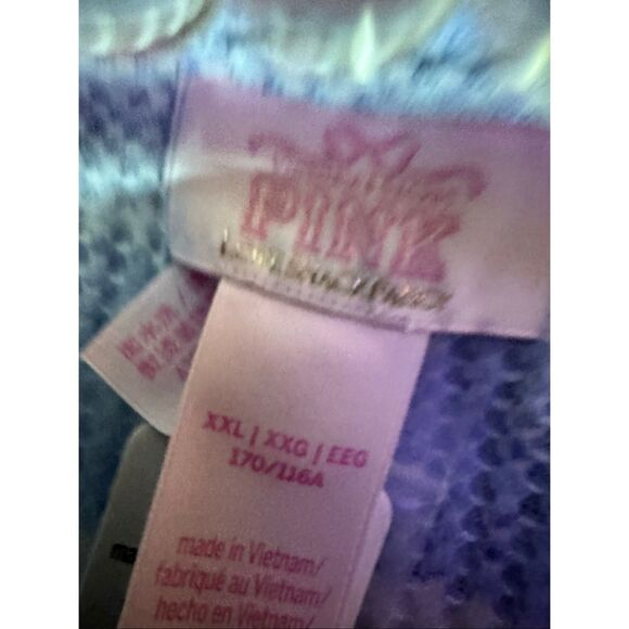 NWT blue fair isle VS pink x loveshackfancy waffle long thermal pj pajama set - Picture 10 of 13